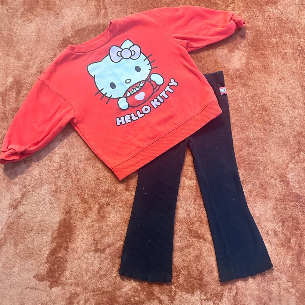 Hello Kitty Red and Black Kids Matching Set